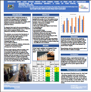 Improving viral load uptake among PLHIV during covid-19 peak and its associated restrictions in Kabarole district