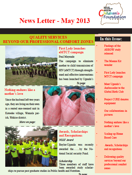 Quarterly Newsletter May 2013
